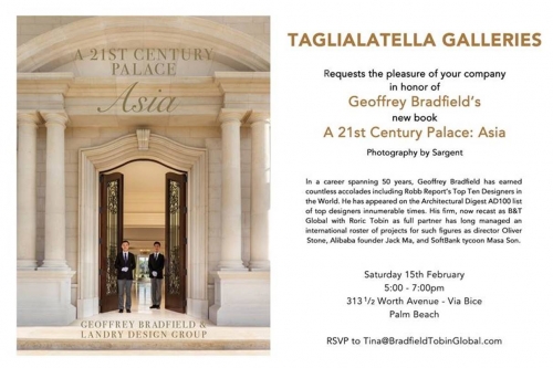 Taglialatella Galleries Palm Beach Hosts Reception in Honor of Geoffrey Bradfield's "A 21st Century Palace: Asia"