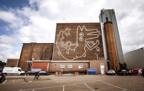 Keith Haring mural uncovered after 30 years in Amsterdam